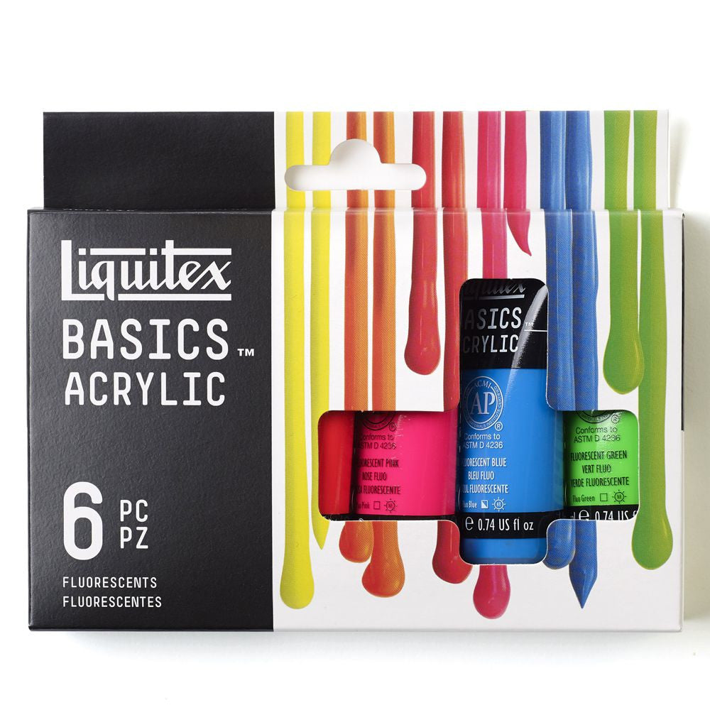Tinta Acrílica Liquitex Basics 22ml 6 Cores Fluorescentes